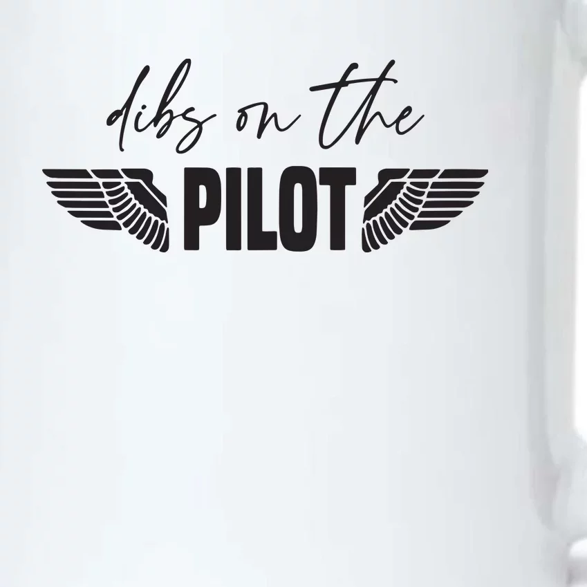 Womens Pilot Wife Dibs On The Pilot Black Color Changing Mug