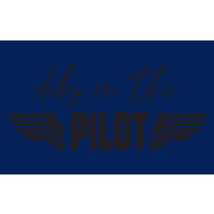 Womens Pilot Wife Dibs On The Pilot Bumper Sticker