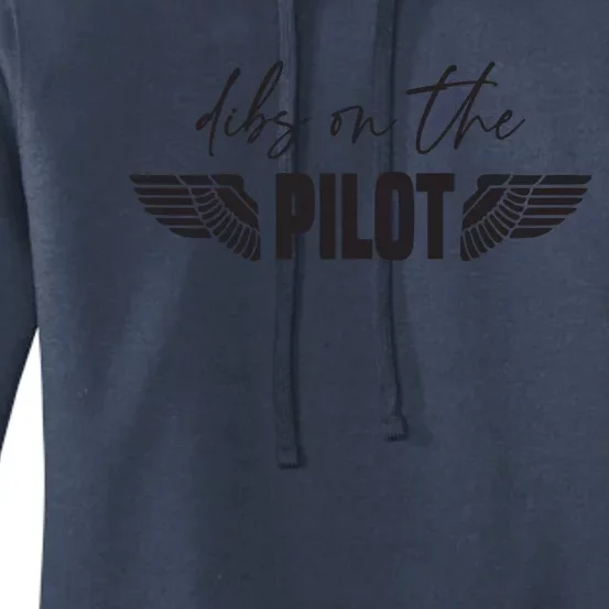 Womens Pilot Wife Dibs On The Pilot Women's Pullover Hoodie