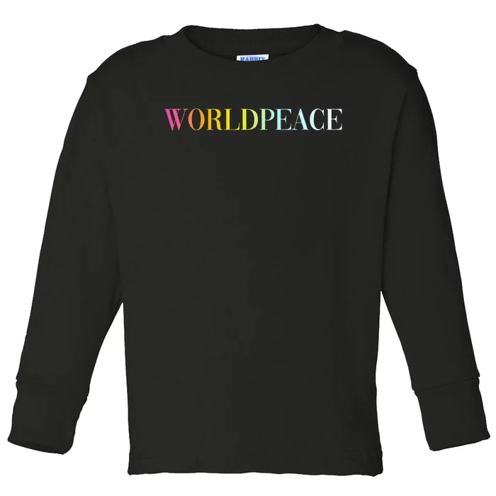 World Peace Toddler Long Sleeve Shirt