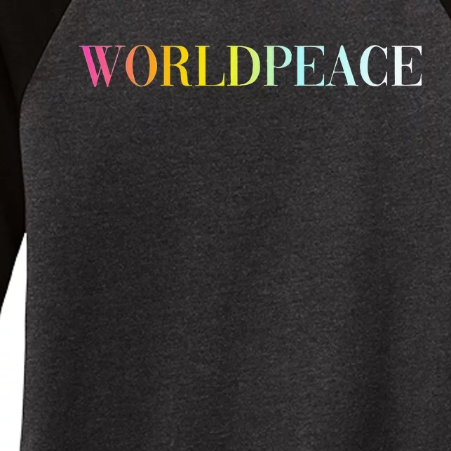 World Peace Women's Tri-Blend 3/4-Sleeve Raglan Shirt