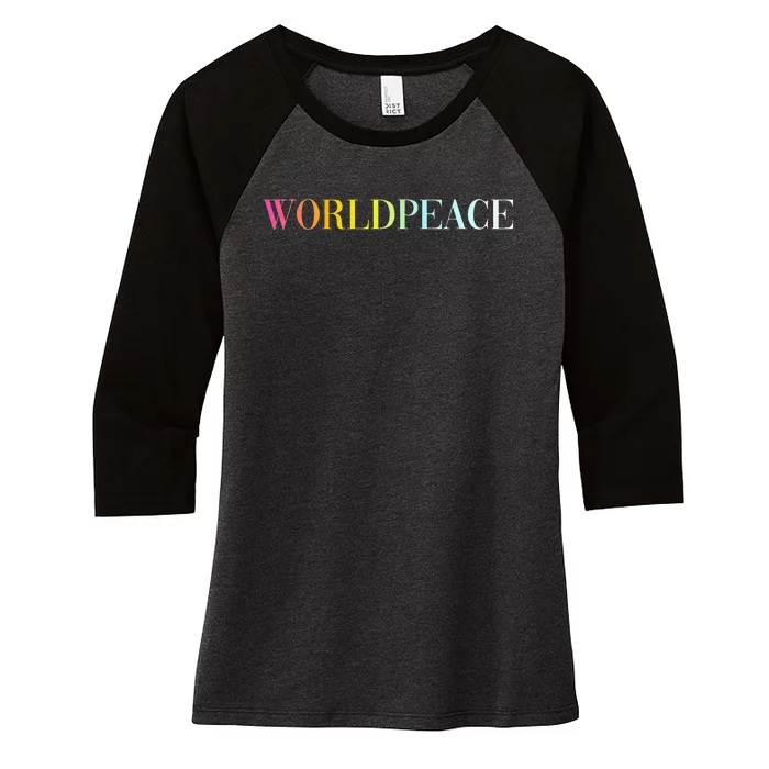 World Peace Women's Tri-Blend 3/4-Sleeve Raglan Shirt