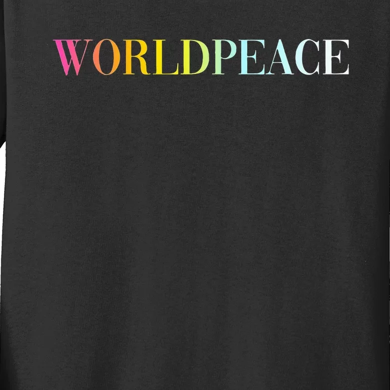 World Peace Kids Long Sleeve Shirt