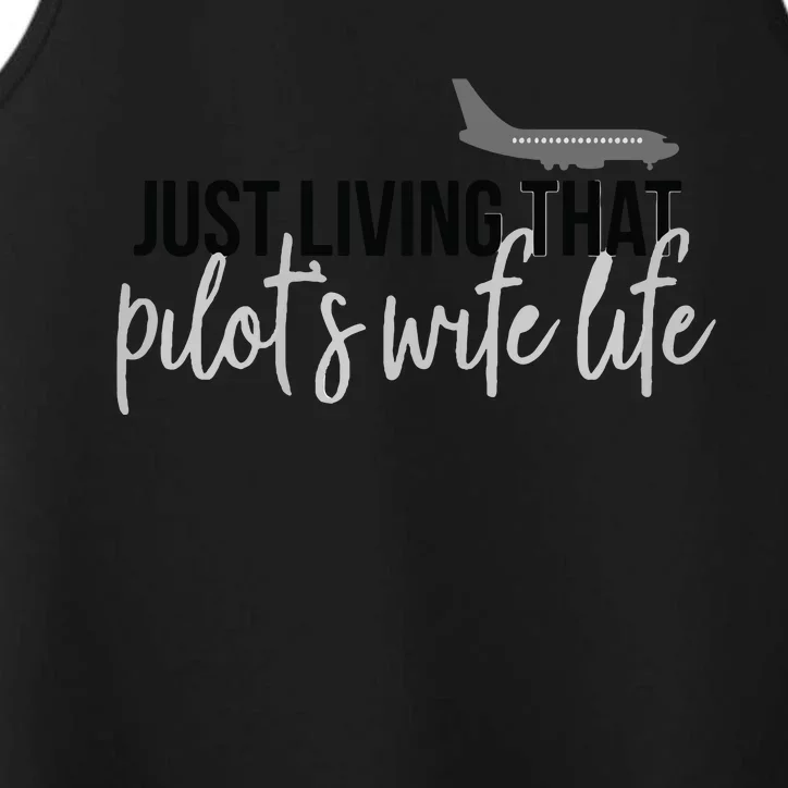 Womens Pilots Wife Pilot Wife Life Performance Tank