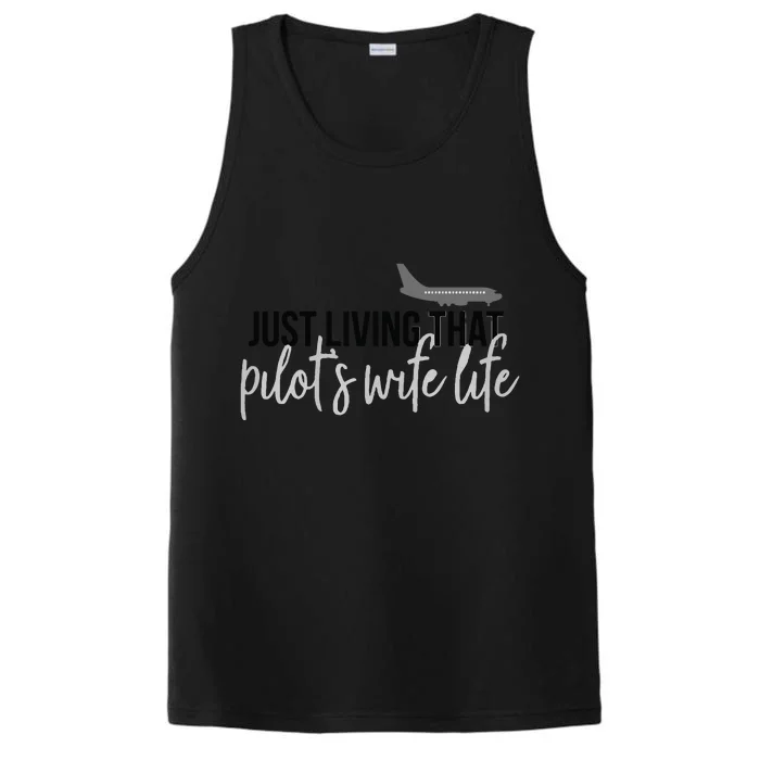 Womens Pilots Wife Pilot Wife Life Performance Tank