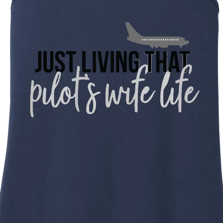 Womens Pilots Wife Pilot Wife Life Ladies Essential Tank