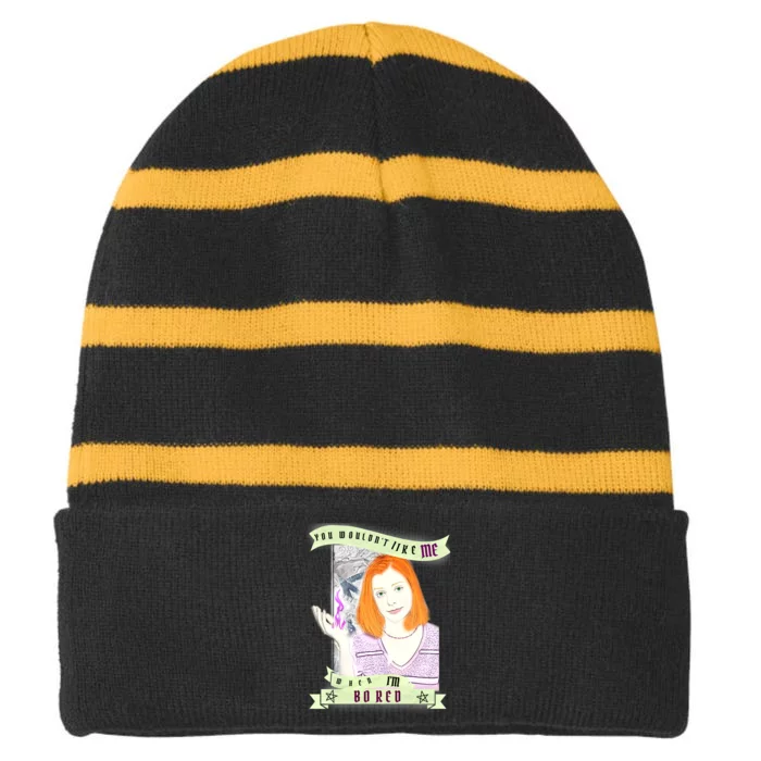 Willow Power Striped Beanie with Solid Band