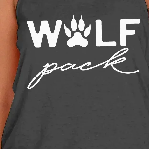 Wolf Pack Wolf Pack Family Matching Women's Knotted Racerback Tank