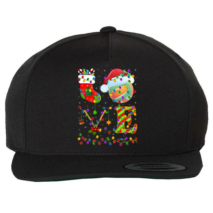 Water Polo Xmas Lighting Santa Love Water Polo Christmas Cool Gift Wool Snapback Cap