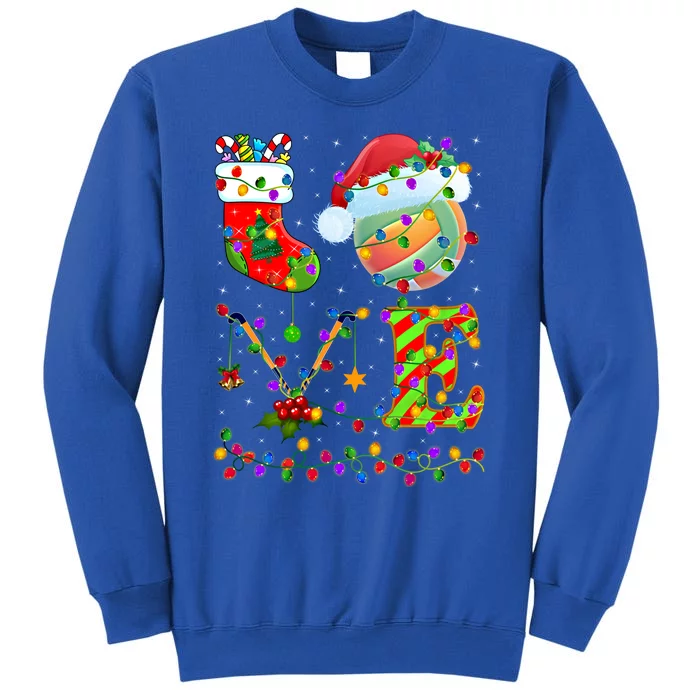 Water Polo Xmas Lighting Santa Love Water Polo Christmas Cool Gift Tall Sweatshirt