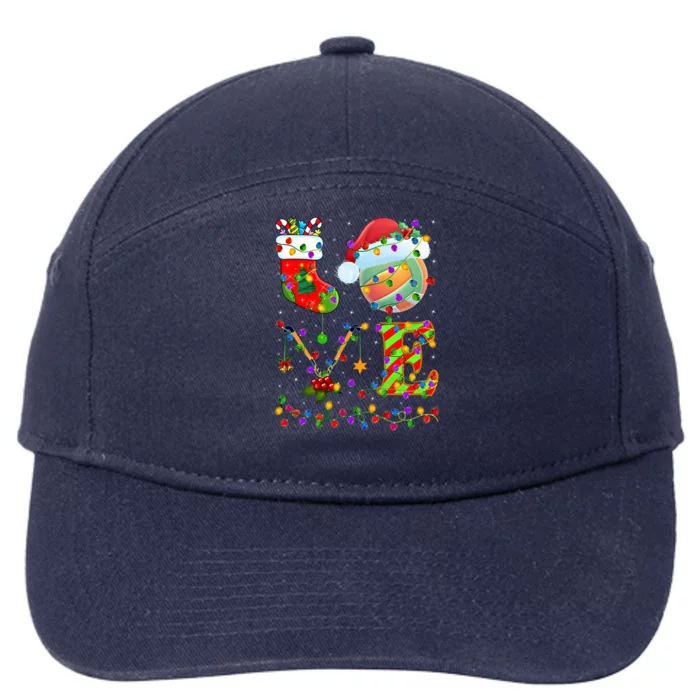 Water Polo Xmas Lighting Santa Love Water Polo Christmas Cool Gift 7-Panel Snapback Hat