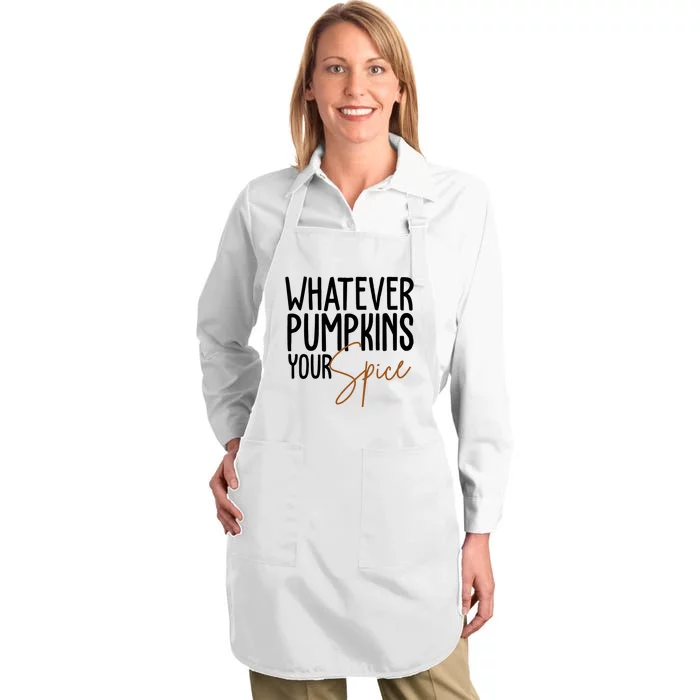 Whatever Pumpkins Your Spice Festive Fall Full-Length Apron With Pocket