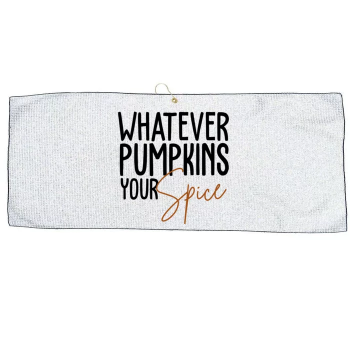 Whatever Pumpkins Your Spice Festive Fall Large Microfiber Waffle Golf Towel