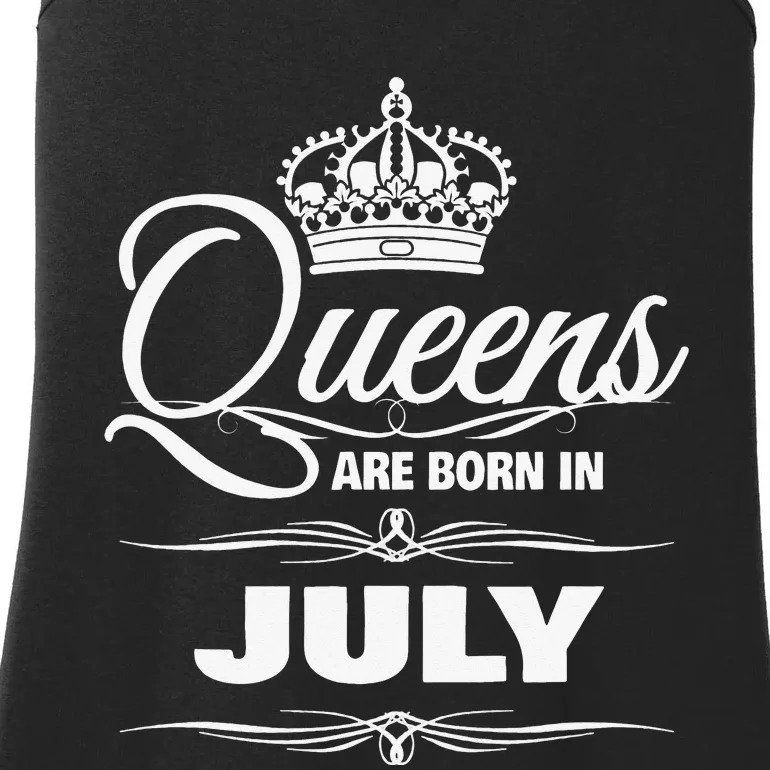 WOMEN'S QUEENS ARE BORN IN JULY BIRTHDAY Ladies Essential Tank