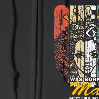 Wo Queens are Born in May Gemini Birthday Full Zip Hoodie