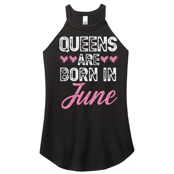 Wo Queens Are Born In June Birthday Women’s Perfect Tri Rocker Tank