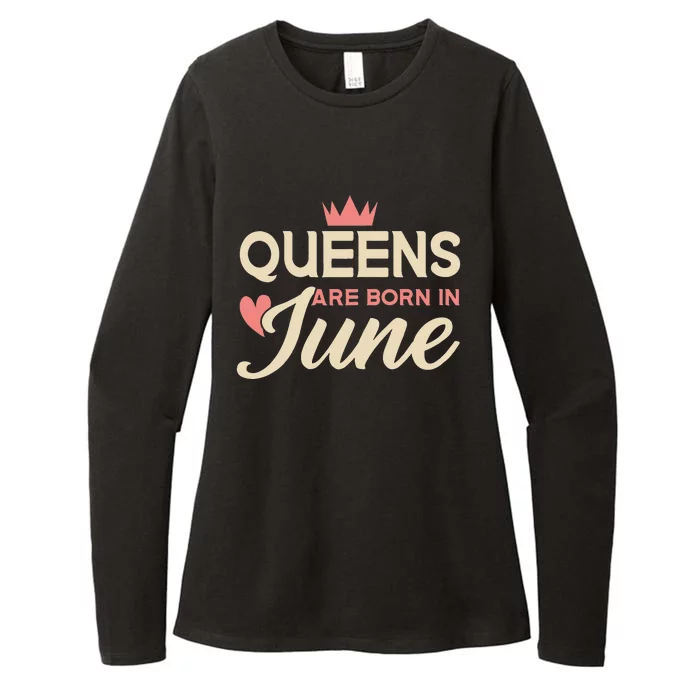 Wo Queens Are Born In June Birthday Womens CVC Long Sleeve Shirt