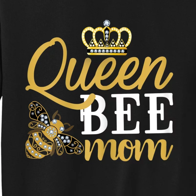 Womens Queen Bee Mom Tall Sweatshirt