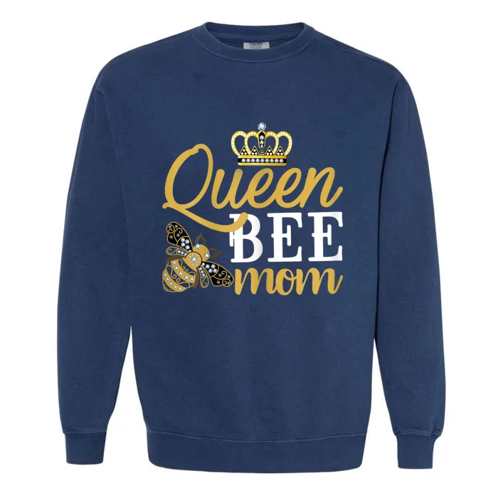 Womens Queen Bee Mom Garment-Dyed Sweatshirt