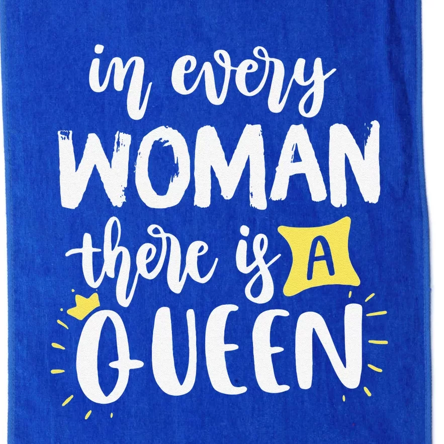 Women Queen Boss Strong Feminist Power Empowered Female Platinum Collection Golf Towel