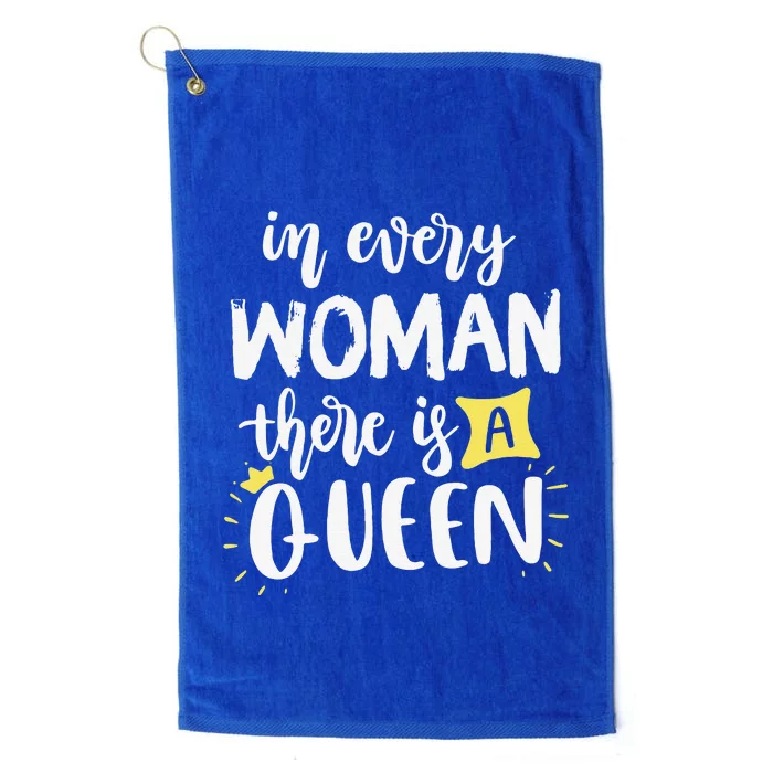 Women Queen Boss Strong Feminist Power Empowered Female Platinum Collection Golf Towel