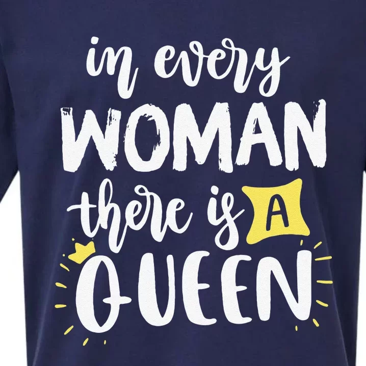 Women Queen Boss Strong Feminist Power Empowered Female Sueded Cloud Jersey T-Shirt