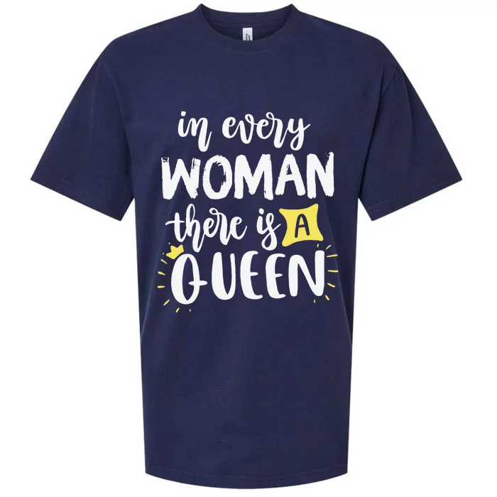 Women Queen Boss Strong Feminist Power Empowered Female Sueded Cloud Jersey T-Shirt