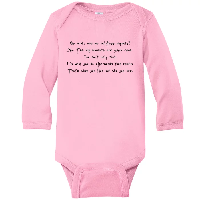 Whistler Quote Becoming Part 1 You&X27;Ll See What I Mean Big Moments Buffy Baby Long Sleeve Bodysuit