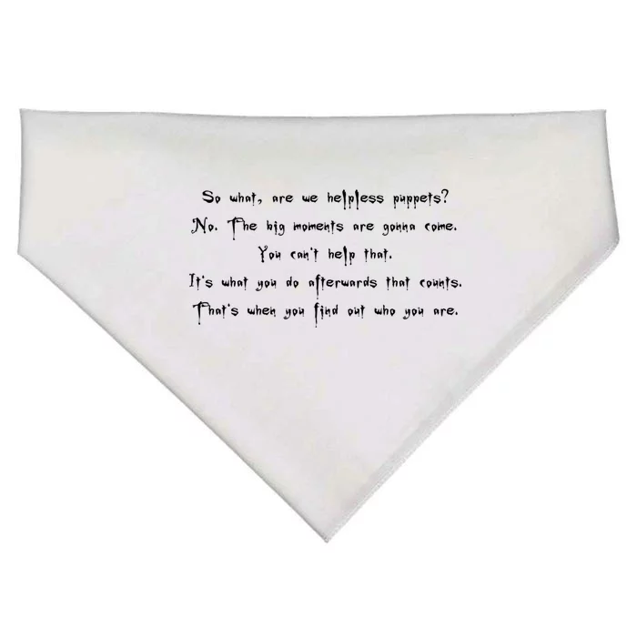 Whistler Quote Becoming Part 1 You&X27;Ll See What I Mean Big Moments Buffy USA-Made Doggie Bandana