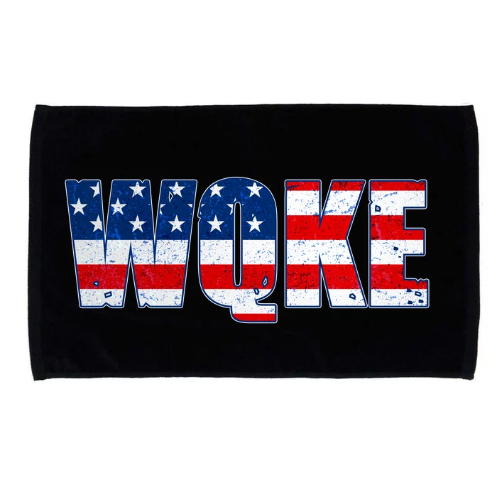 WQKE Woke QAnon American Flag Microfiber Hand Towel