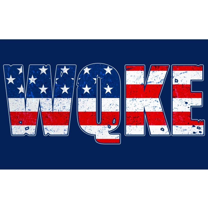 WQKE Woke QAnon American Flag Bumper Sticker