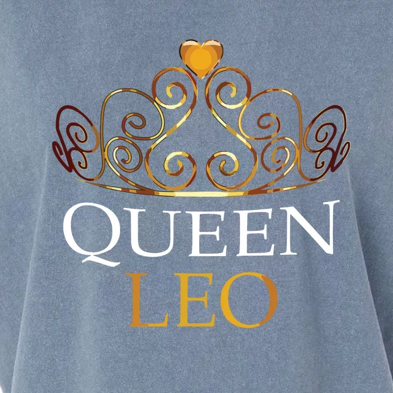 Womens Queen Leo Zodiac Birthday Gift Garment-Dyed Women's Muscle Tee