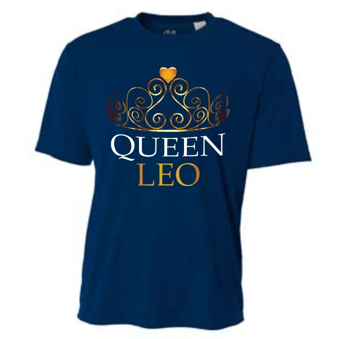 Womens Queen Leo Zodiac Birthday Gift Cooling Performance Crew T-Shirt