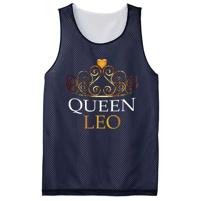 Womens Queen Leo Zodiac Birthday Gift Mesh Reversible Basketball Jersey Tank