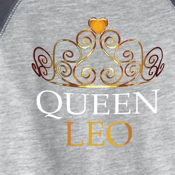 Womens Queen Leo Zodiac Birthday Gift Toddler Fine Jersey T-Shirt