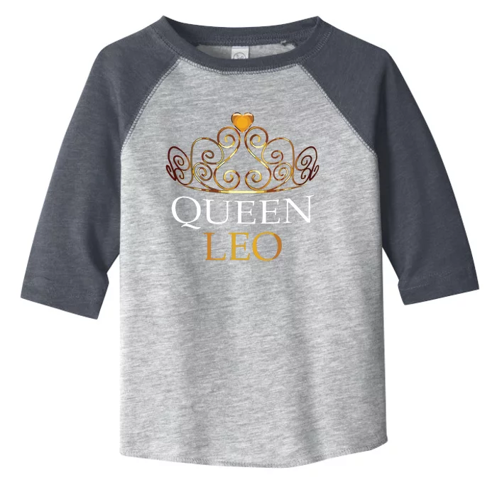 Womens Queen Leo Zodiac Birthday Gift Toddler Fine Jersey T-Shirt