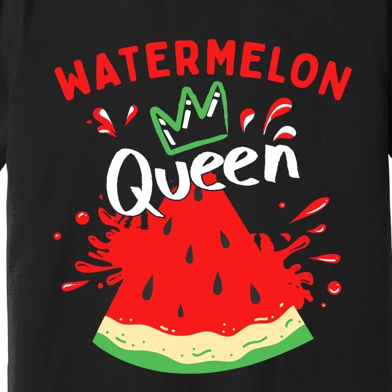 Watermelon Queen | Melon Girl Watermelon Fruit Lover Premium T-Shirt