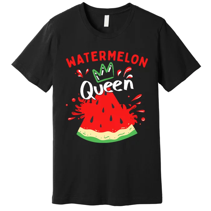 Watermelon Queen | Melon Girl Watermelon Fruit Lover Premium T-Shirt