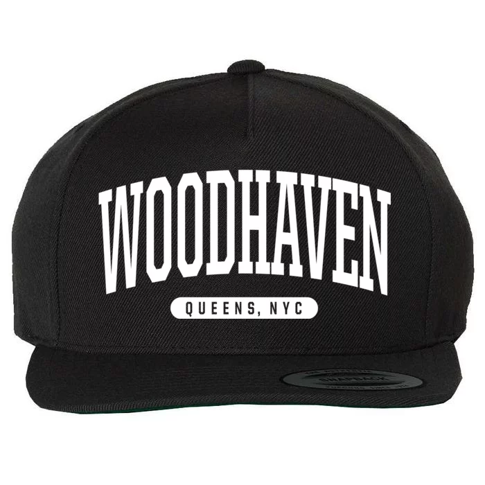 Woodhaven Queens Ny Souvenirs Nyc Borough Woodhaven Queens New York City Wool Snapback Cap