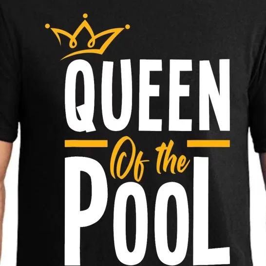 Wo Queen Of The Pool Funny Swimmers Swimming Swimmer Pajama Set