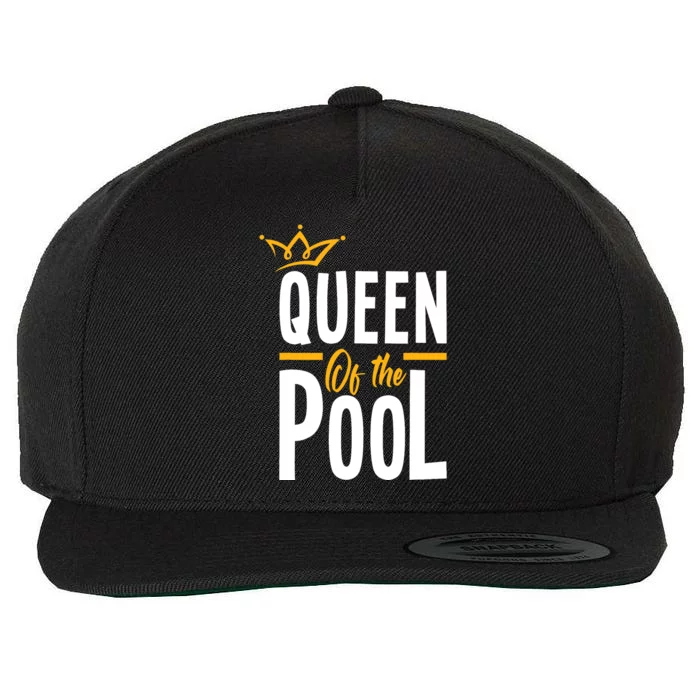 Wo Queen Of The Pool Funny Swimmers Swimming Swimmer Wool Snapback Cap