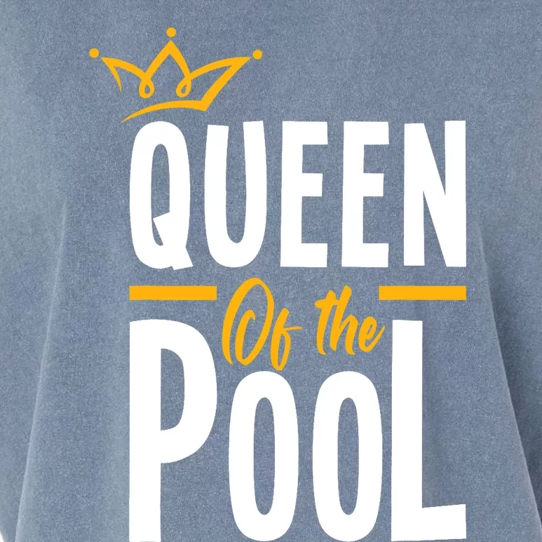 Wo Queen Of The Pool Funny Swimmers Swimming Swimmer Garment-Dyed Women's Muscle Tee