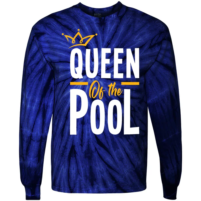 Wo Queen Of The Pool Funny Swimmers Swimming Swimmer Tie-Dye Long Sleeve Shirt