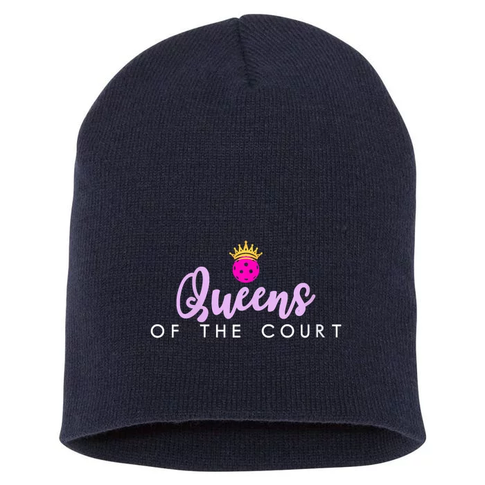 Womens Queens Of The Court Pickleball Short Acrylic Beanie