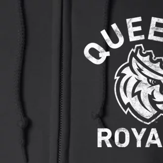 Womens Queens University Of Charlotte Royals Large Full Zip Hoodie