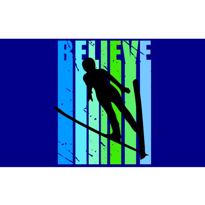 Wo Retro Alpine Ski Jumping Jumper Female Competition Gift Bumper Sticker