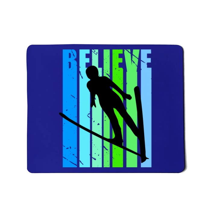 Wo Retro Alpine Ski Jumping Jumper Female Competition Gift Mousepad