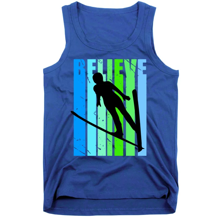 Wo Retro Alpine Ski Jumping Jumper Female Competition Gift Tank Top