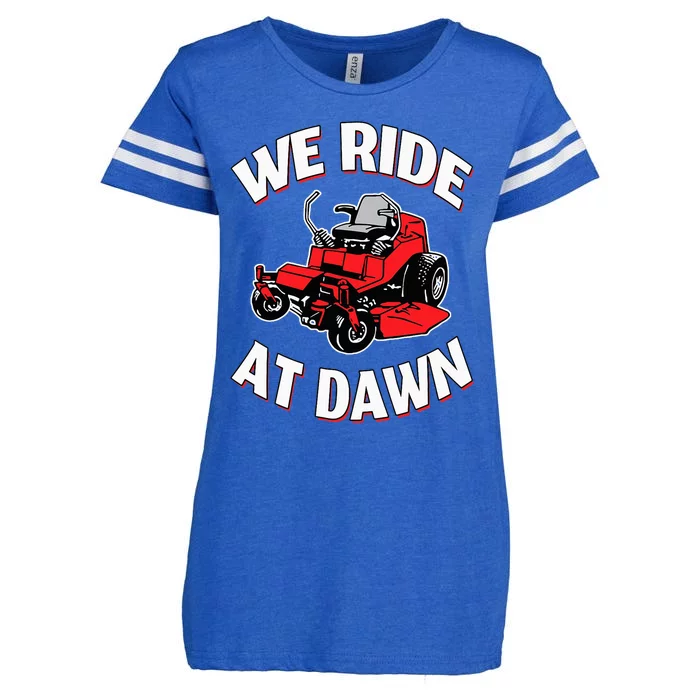 We Ride At Dawn Lawnmower Enza Ladies Jersey Football T-Shirt