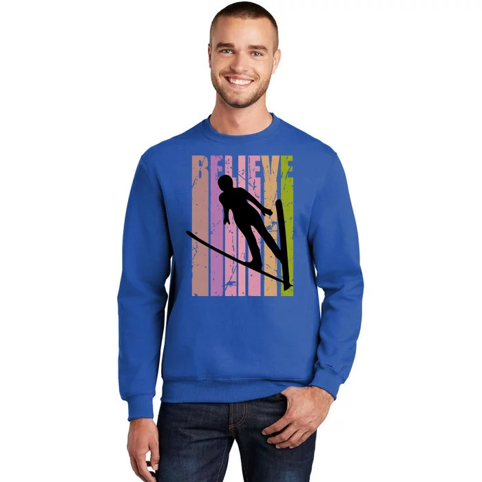 Wo Retro Alpine Ski Jump Jumper Female Coach Race Racing Funny Gift Sweatshirt